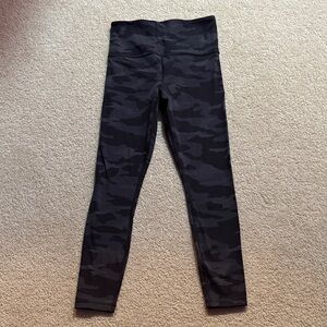 Athleta Black and Gray Camouflage Leggings
